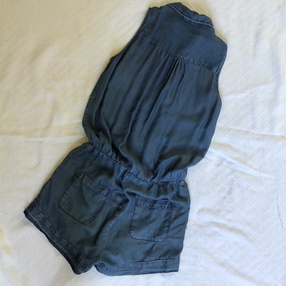 Chambray Romper. - Picture 6 of 8